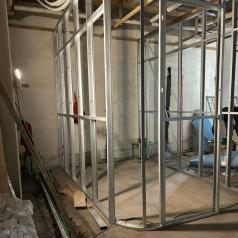 Lightsteel partition framing in the doctor room