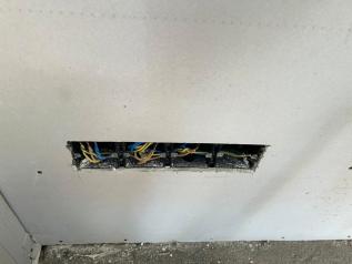 Ceiling boarding with electrical access
